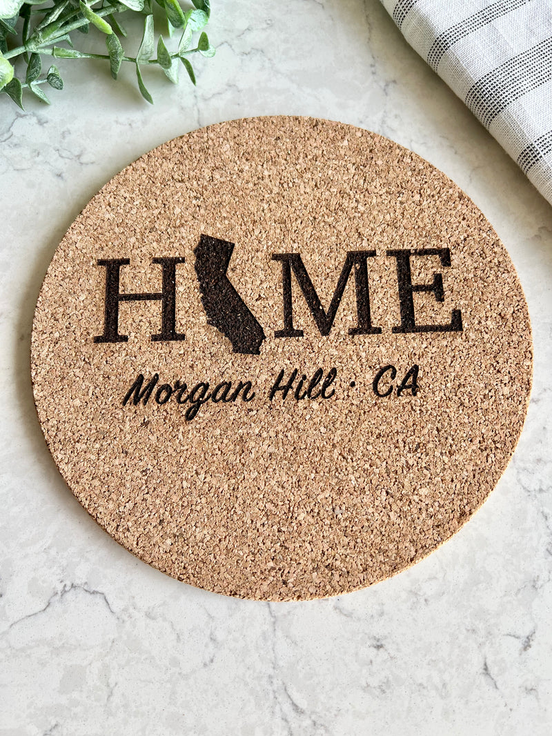 Your State Your Hometown Cork Trivet